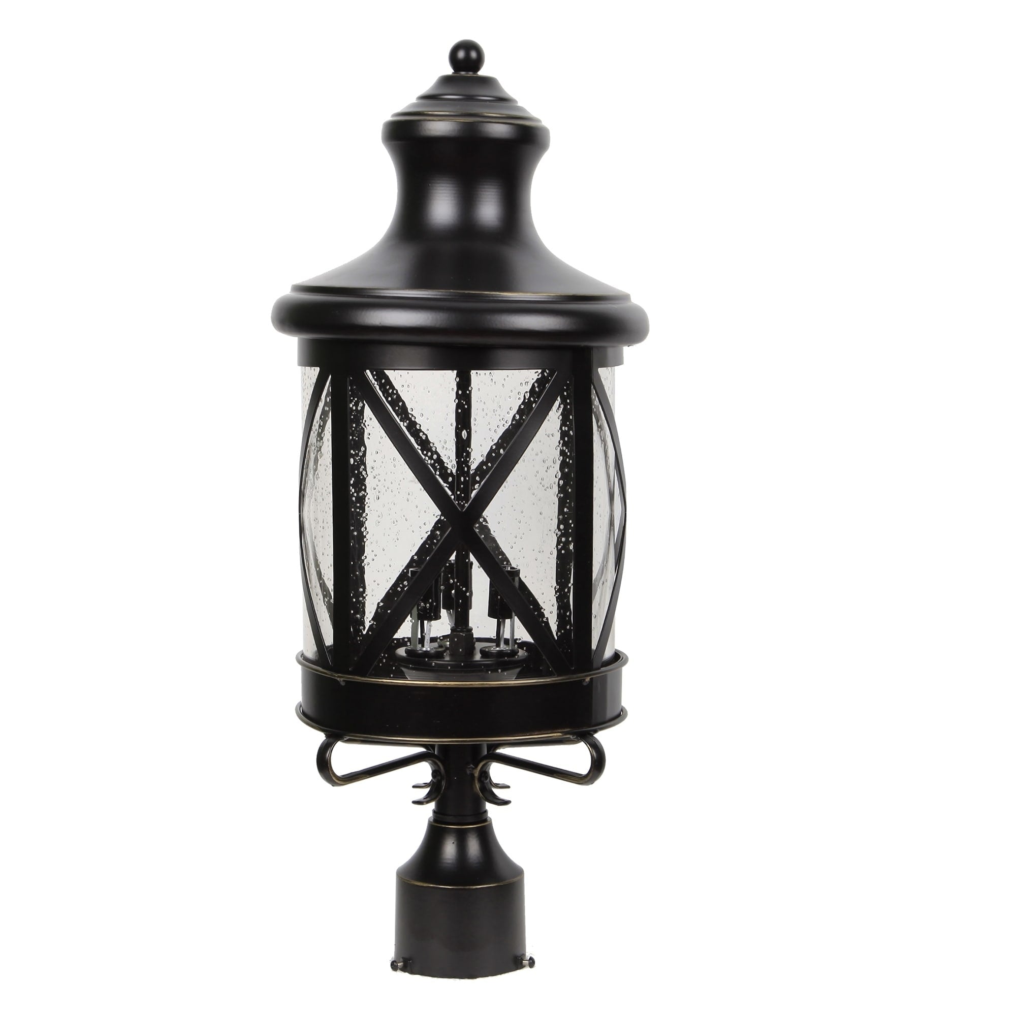 Taysom 3 Light Post Lighting In Black