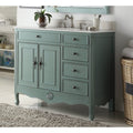 38 Benton Collection Fayetteville Vintage Blue Bathroom Vanity Bs