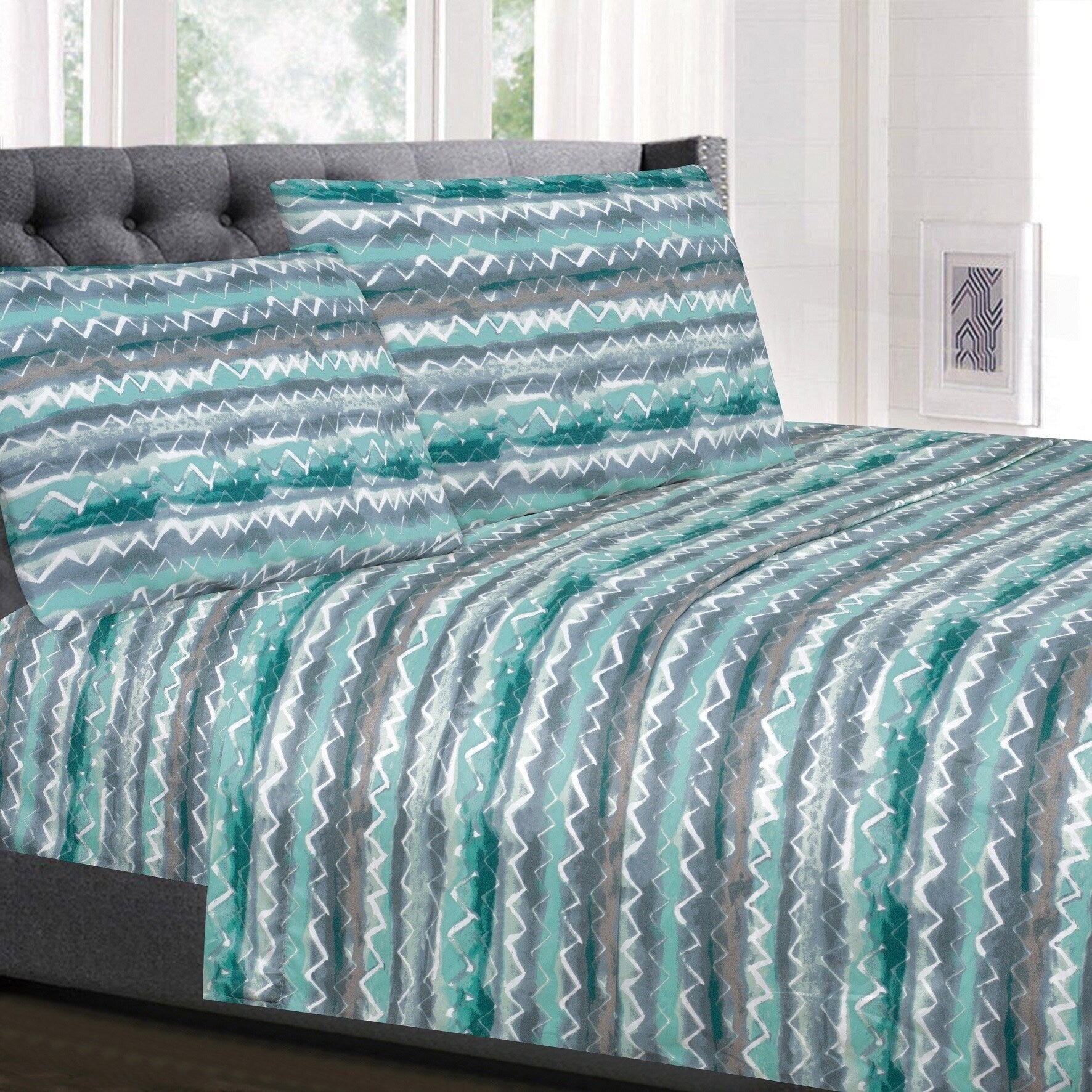 Summerset 4 Piece Patterned Deep Pocket Sheet Set