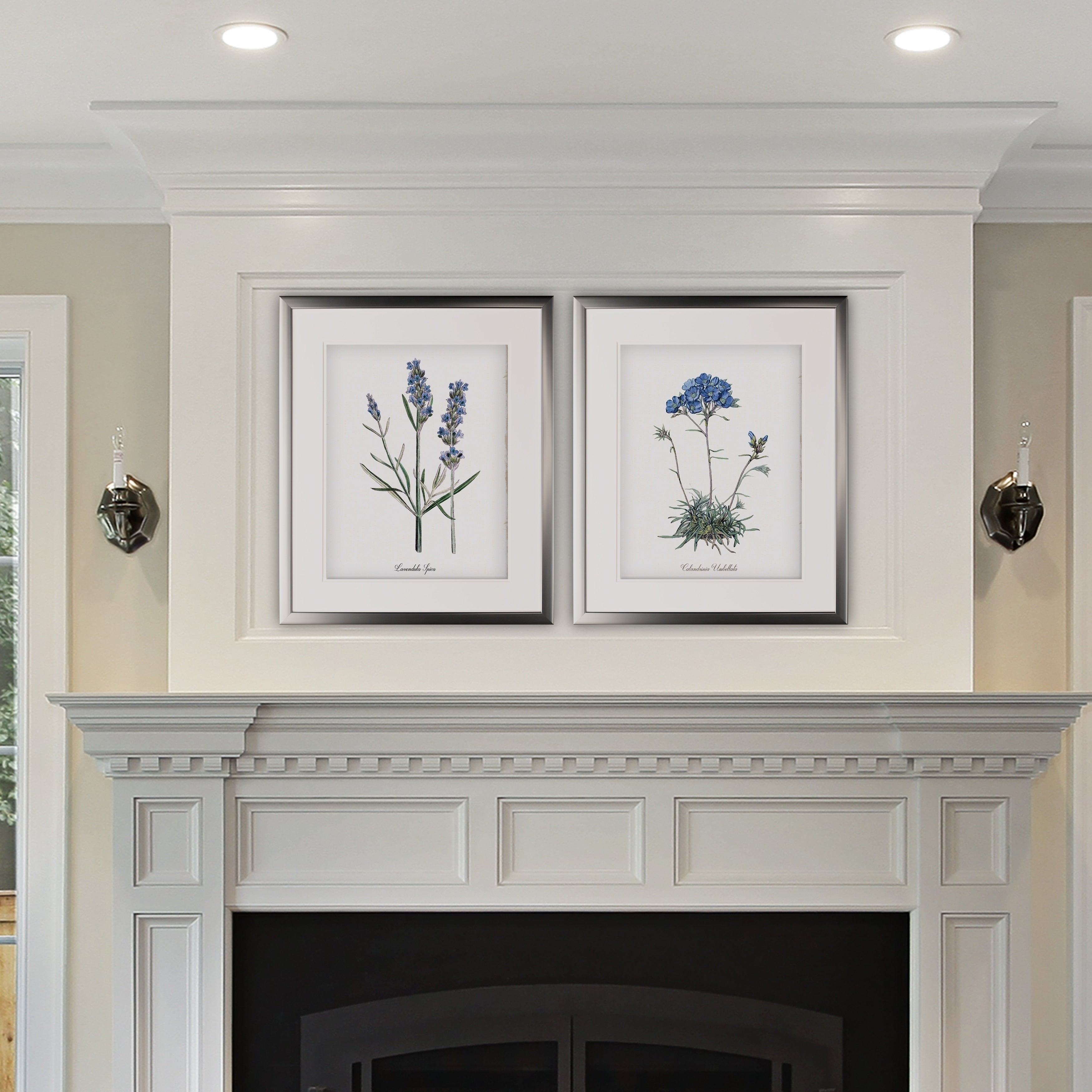 Imperial Blue 2 Piece Set Silver Frame