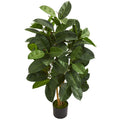 4 Oak Ficus Artificial Tree H 4 Ft. W 22 In. D 22 In