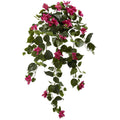 37 Bougainvillea Hanging Artificial Plant Set Of 2 H 37 In. W 22 In. D 19 In
