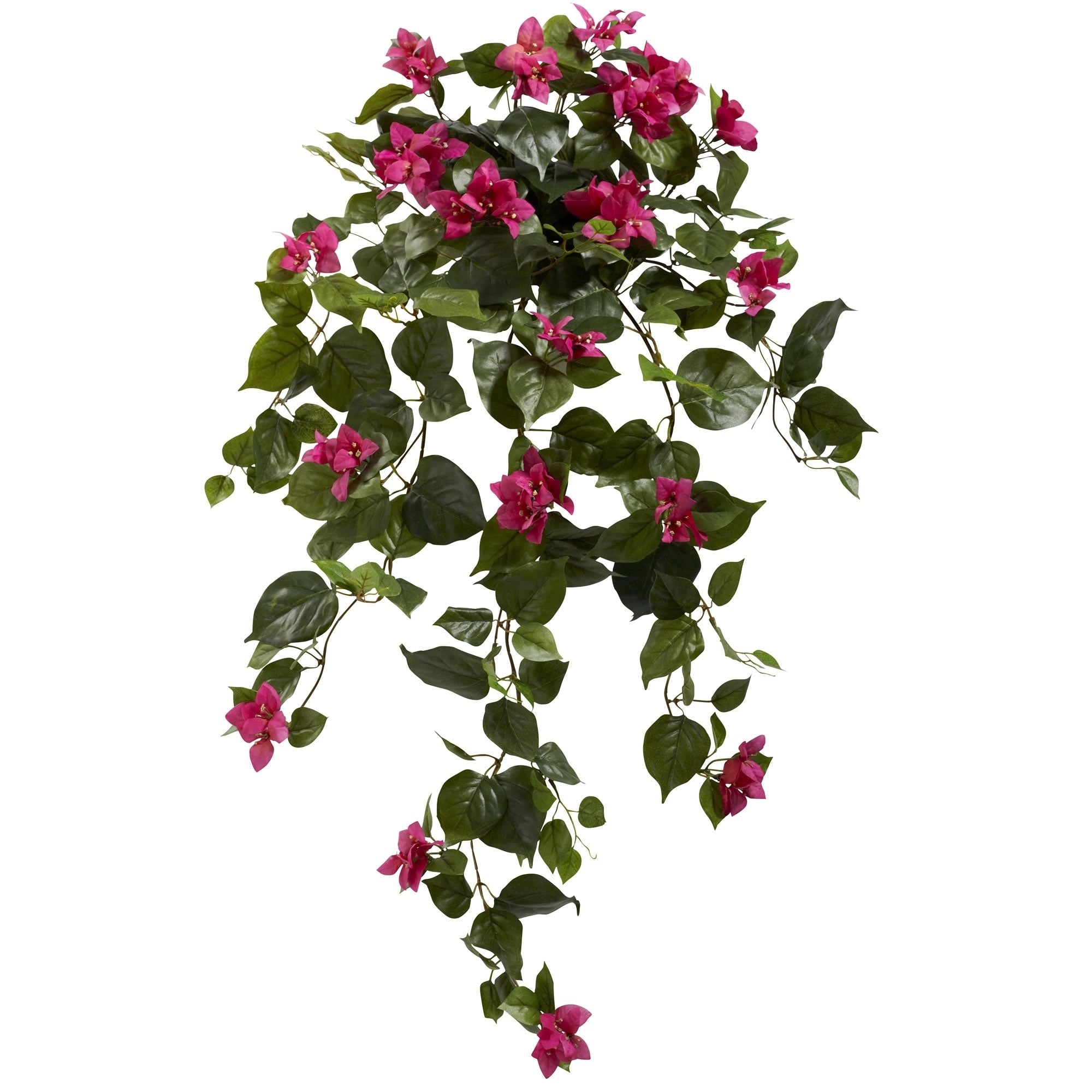 37 Bougainvillea Hanging Artificial Plant Set Of 2 H 37 In. W 22 In. D 19 In