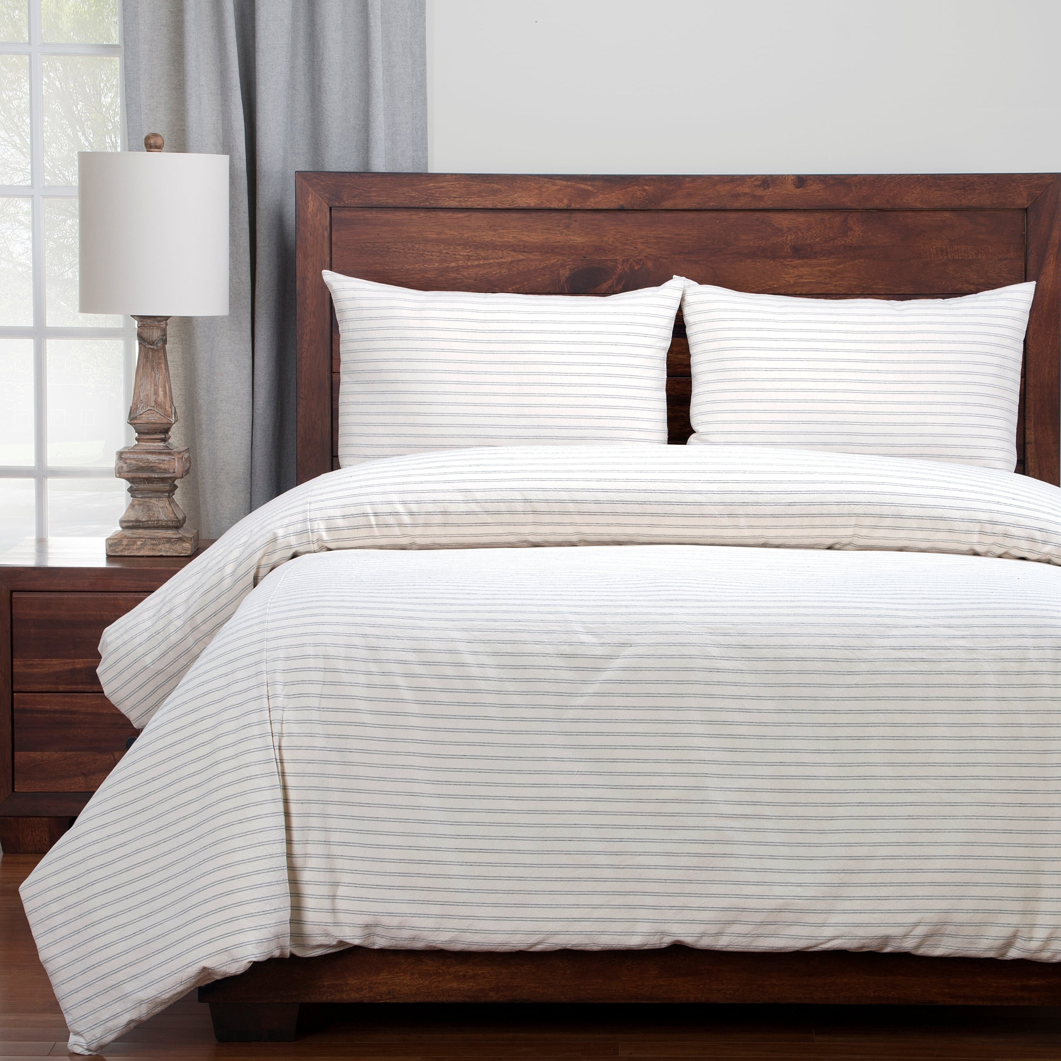 Siscovers Ticking Stripe Farmhouse Duvet And Shams Set