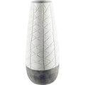 Harrier Ii Gray White Patterned Ceramic Vase