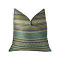 Plutus South Shore Jungle Light Blue Green And Cream Handmade Luxury Pillow