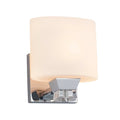 Justice Design Group Fusion Ardent 1 Light Polished Chrome Wall Sconce Opal Oval Shade