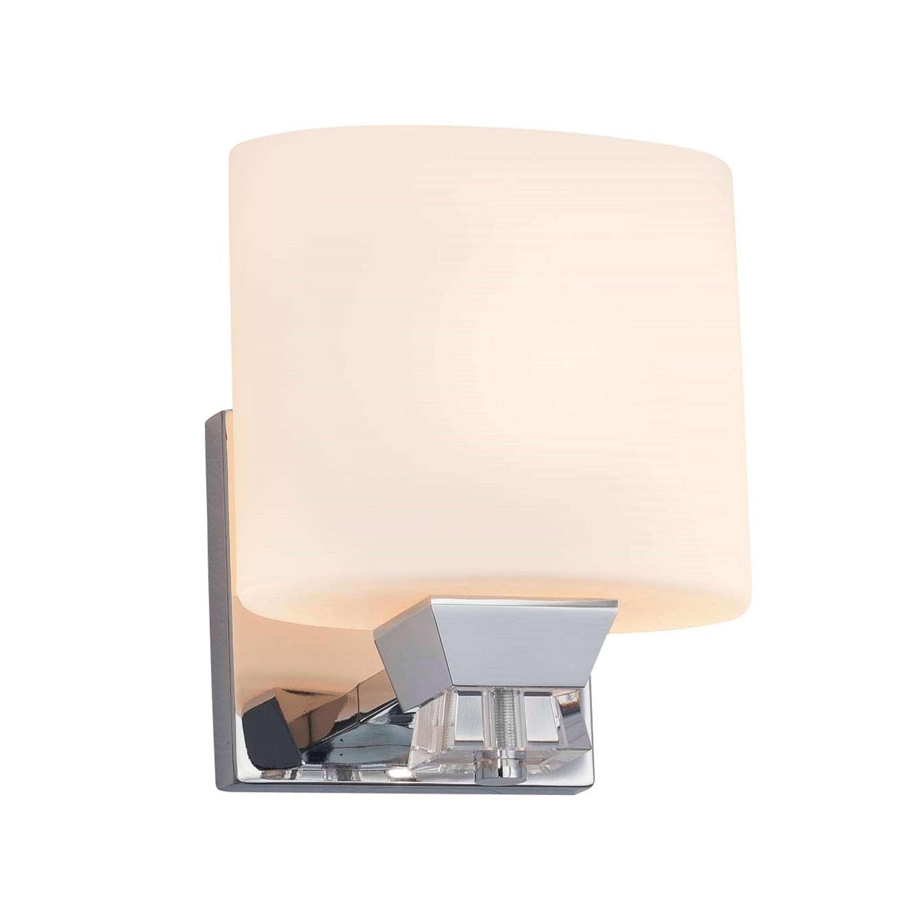Justice Design Group Fusion Ardent 1 Light Polished Chrome Wall Sconce Opal Oval Shade