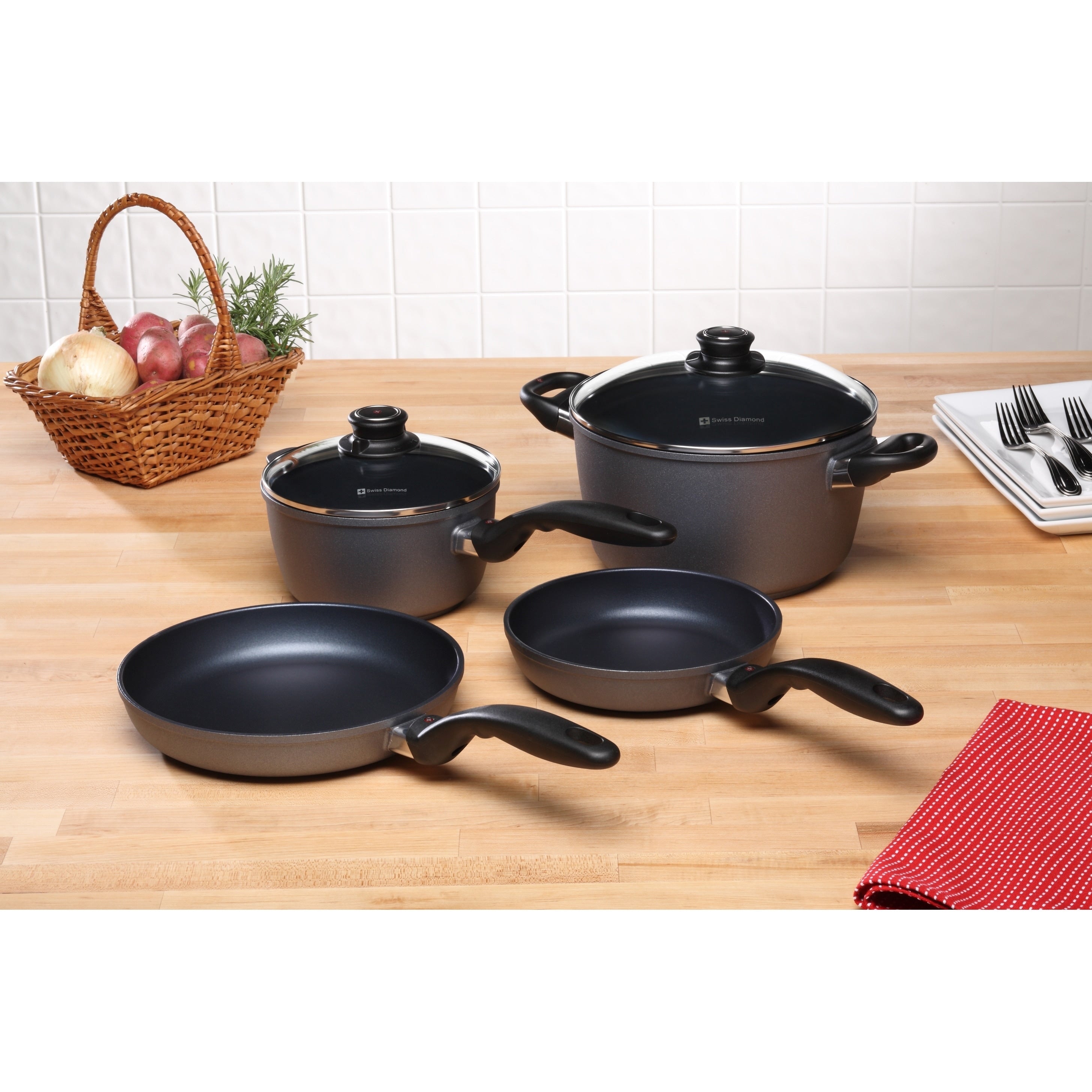Swiss Diamond Hd 6 Piece Set Newlywed Kitchen Kit