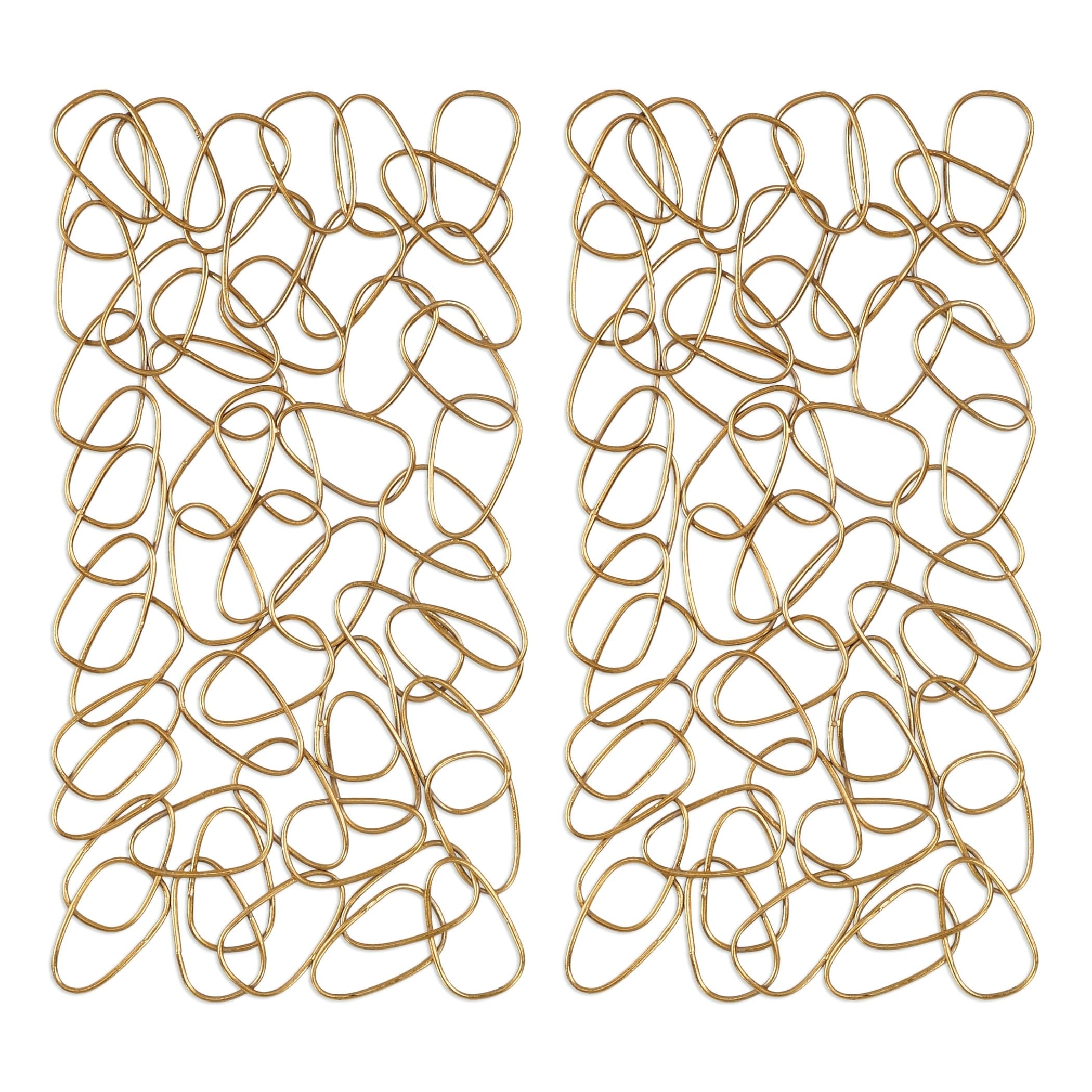 Uttermost In The Loop Gold Wall Arts Set Of 2
