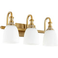Richmond Aged Brass 3 Light Vanity Lighting