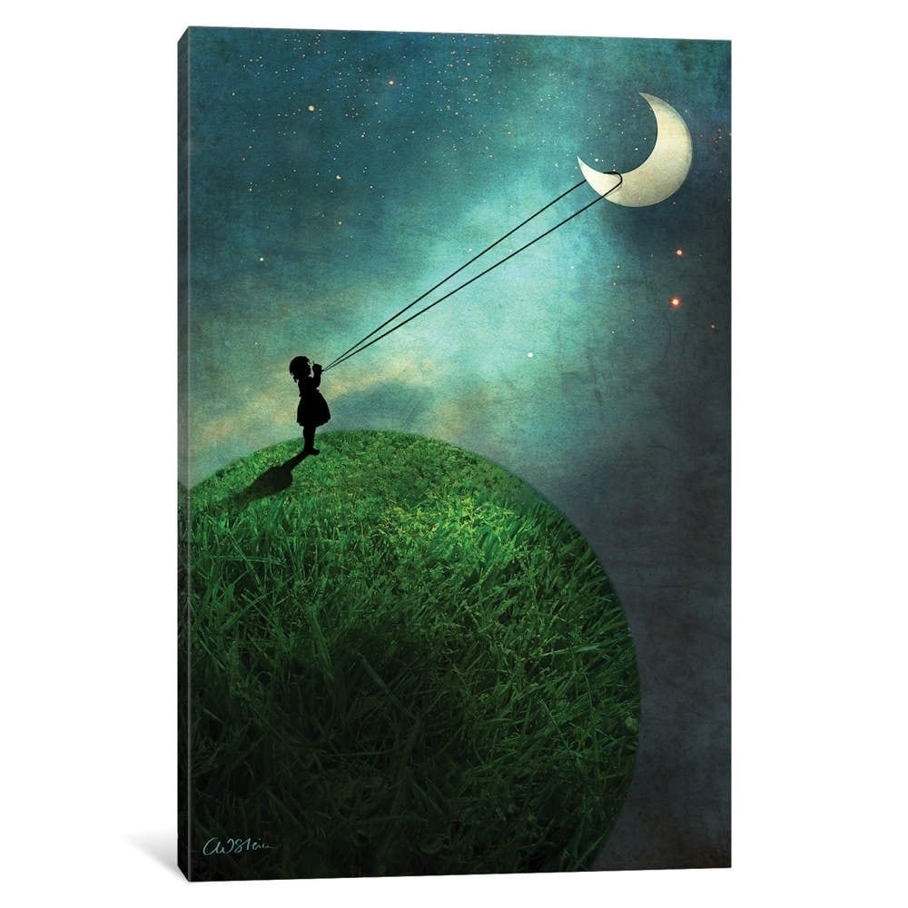 Icanvas Chasing The Moon By Catrin Welz Stein Canvas Print