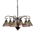 30 Inch Wide Wisteria 6 Lt Chandelier