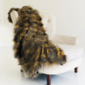 Porcupine Mocha Faux Fur Luxury Throw Throw 36W X 60L