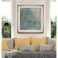 Whispering Light Custom Framed Print Blue White Grey Yellow Green Silver Gold