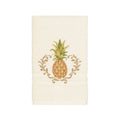 Authentic Hotel And Spa Turkish Cotton Pineapple Embroidered Cream Hand Towel