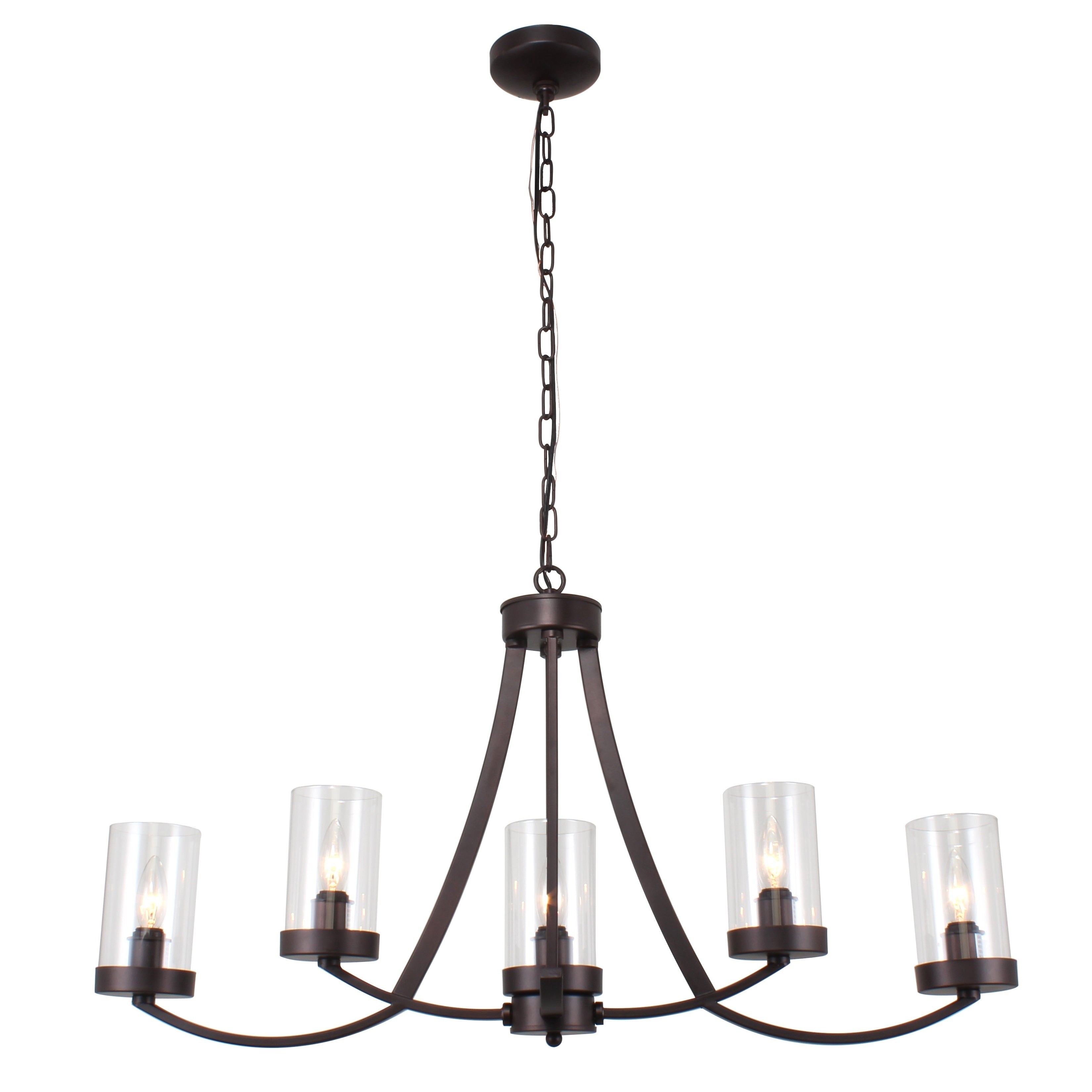 Chloe Transitional 5 Light Oil Rubbed Bronze Chandelier Oil Rubbed Bronze