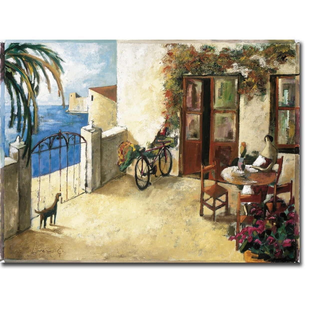 Perro Y Bicicleta Dog And Bicycle By Didier Lourenco Gallery Wrapped Canvas Giclee Art