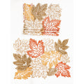 Autumn Leaves Embroidered Cutwork 14 By 20 Inch Placemats Set Of 4 White 14 X20