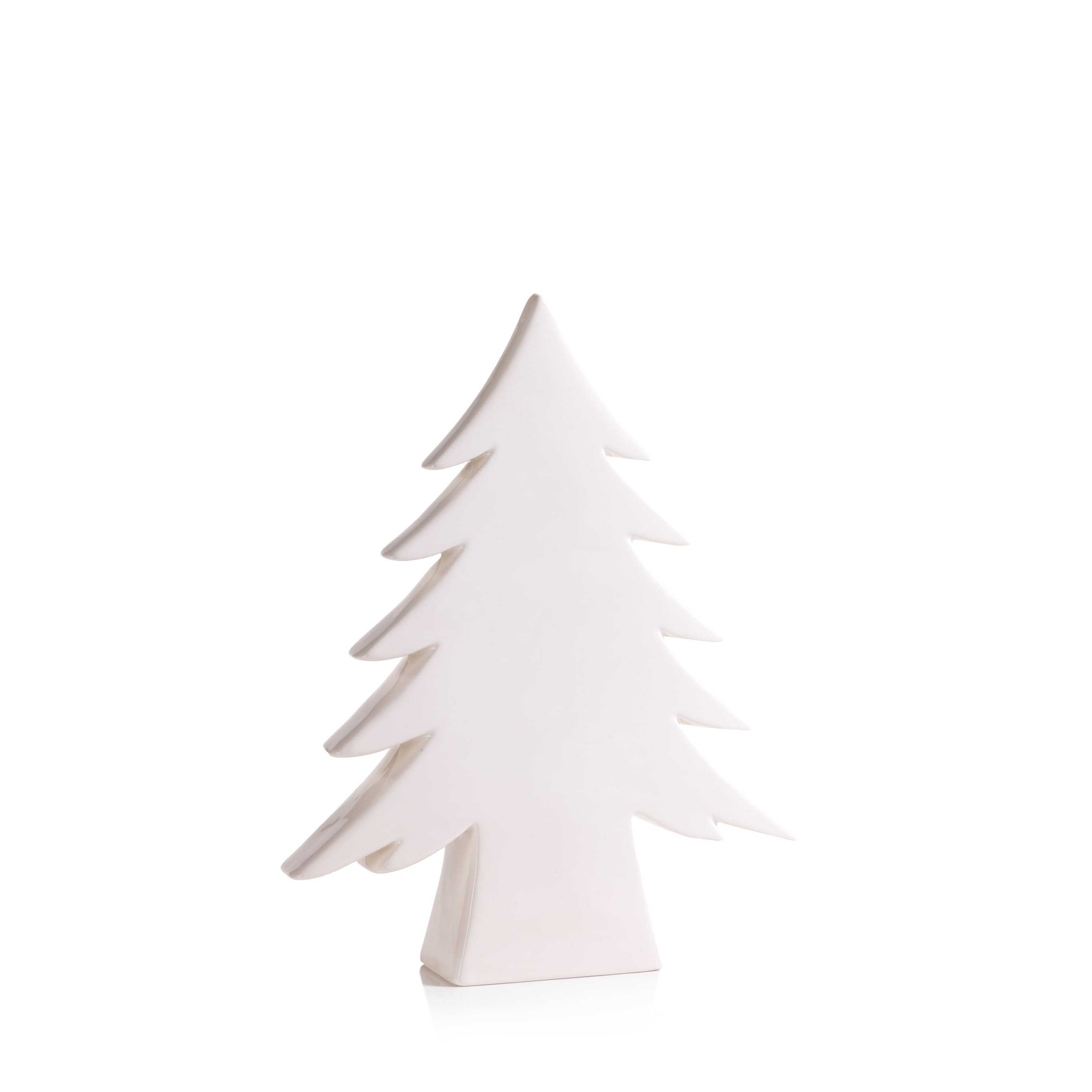 13.75 Tall Teton Ceramic Christmas Tree Tabletop Decoration White