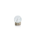 4 Tall Large Snow Globe On Birch Tree Sculpture White And Beige Set Of 2