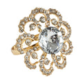 Jeweled Floral Napkin Rings Set Of 4