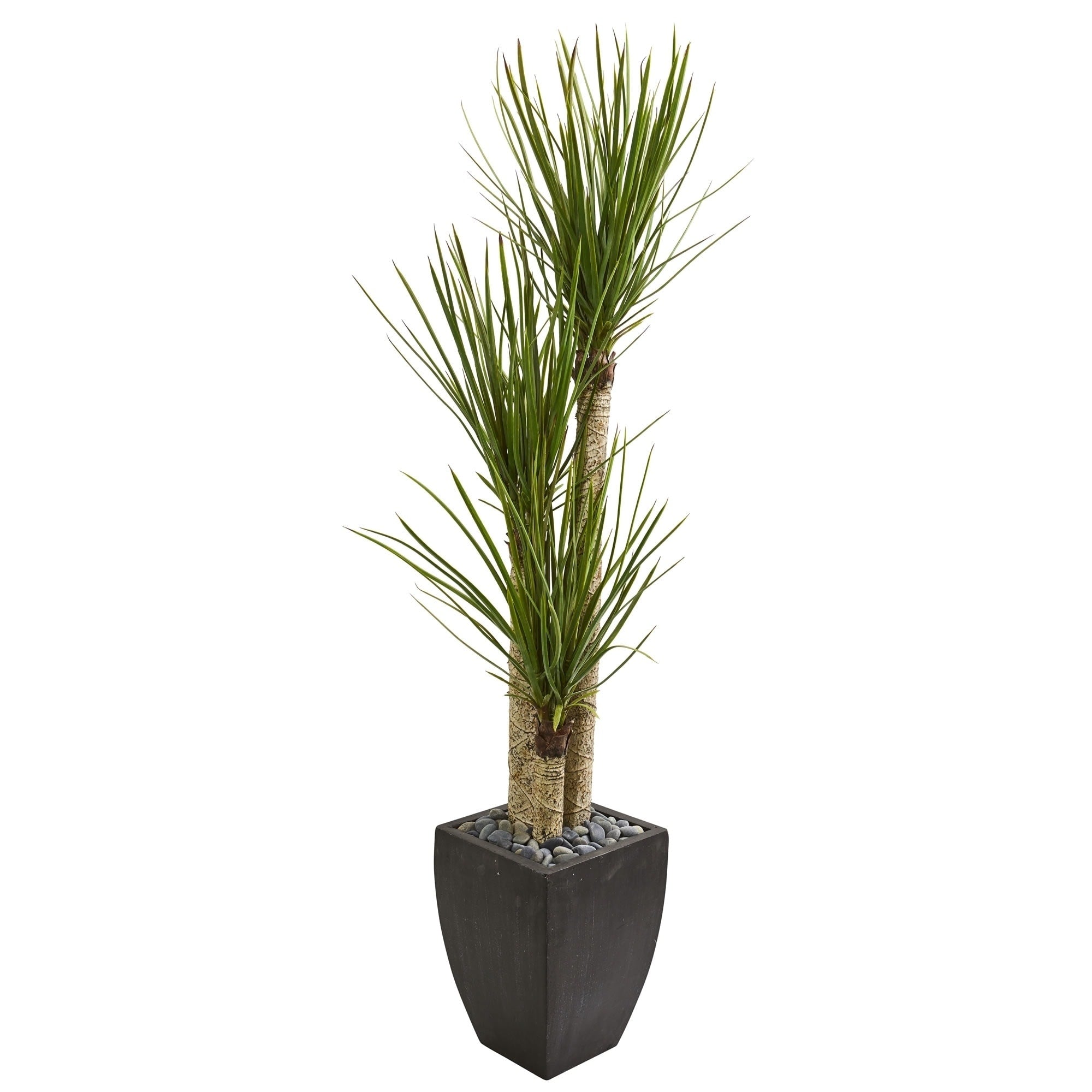 Nearly Natural 63 Inch Yucca Artificial Tree In Black Planter