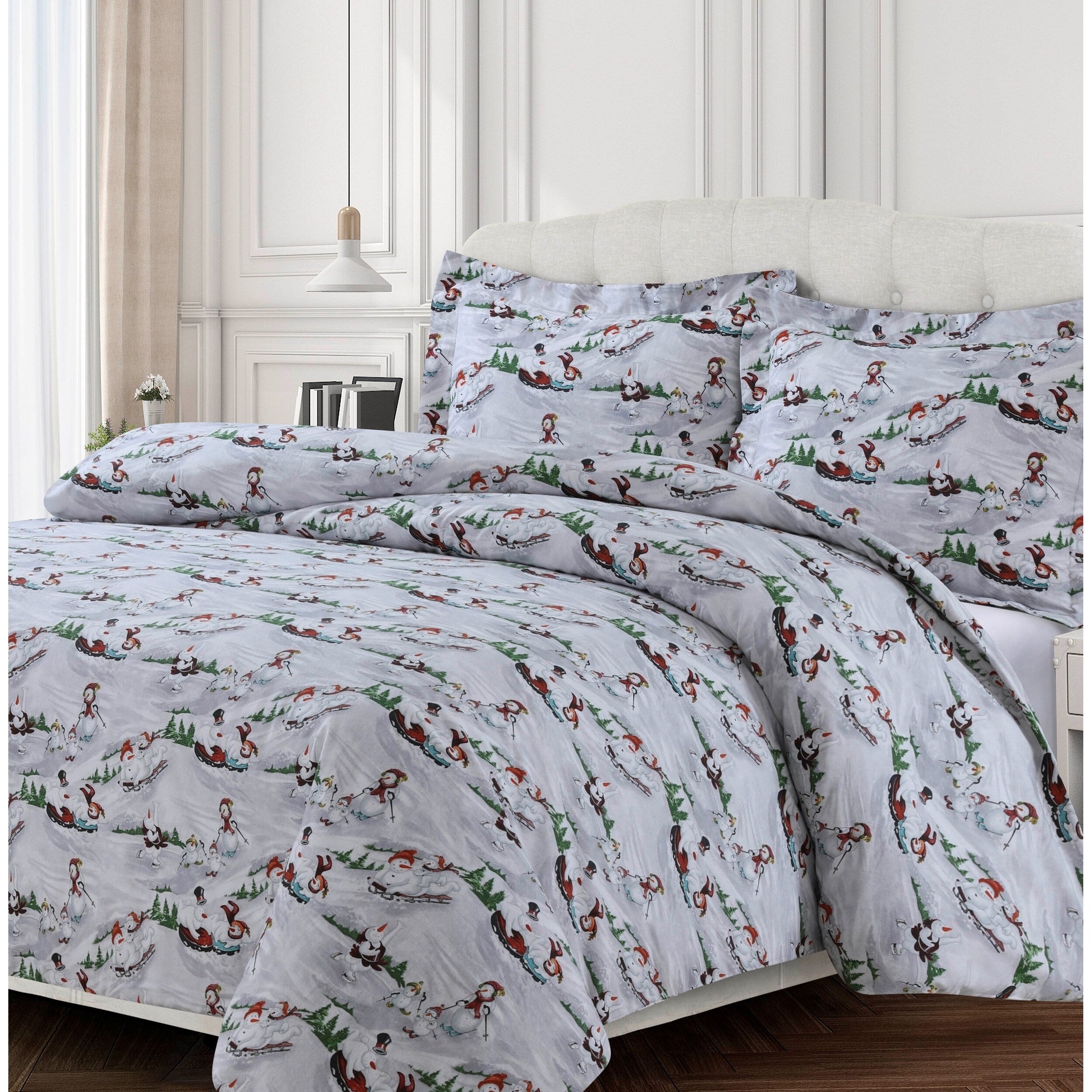 Winter Wonderland 170 Gsm Cotton Flannel Printed Oversized Duvet Set
