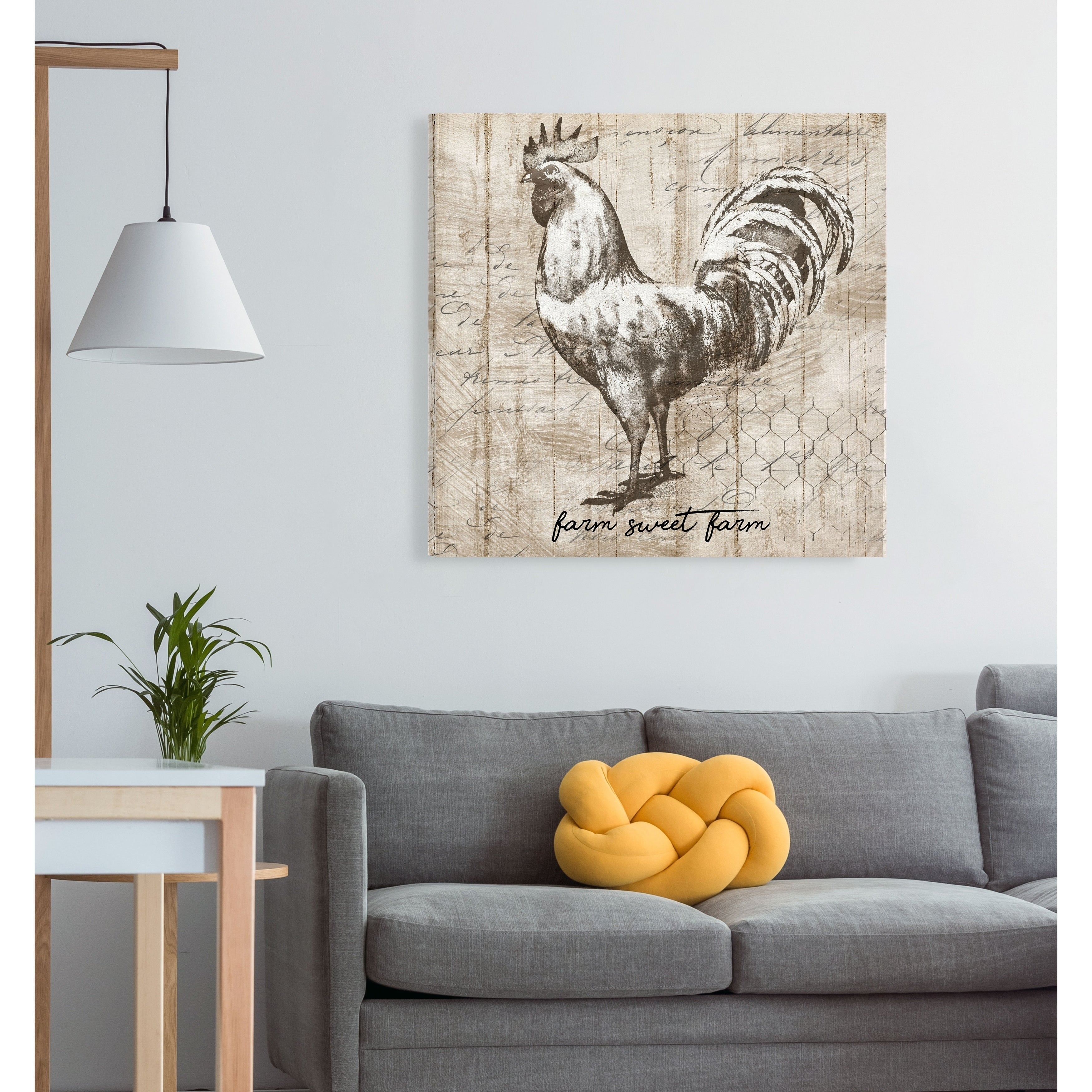 Farm Rooster Gallery Wrapped Canvas