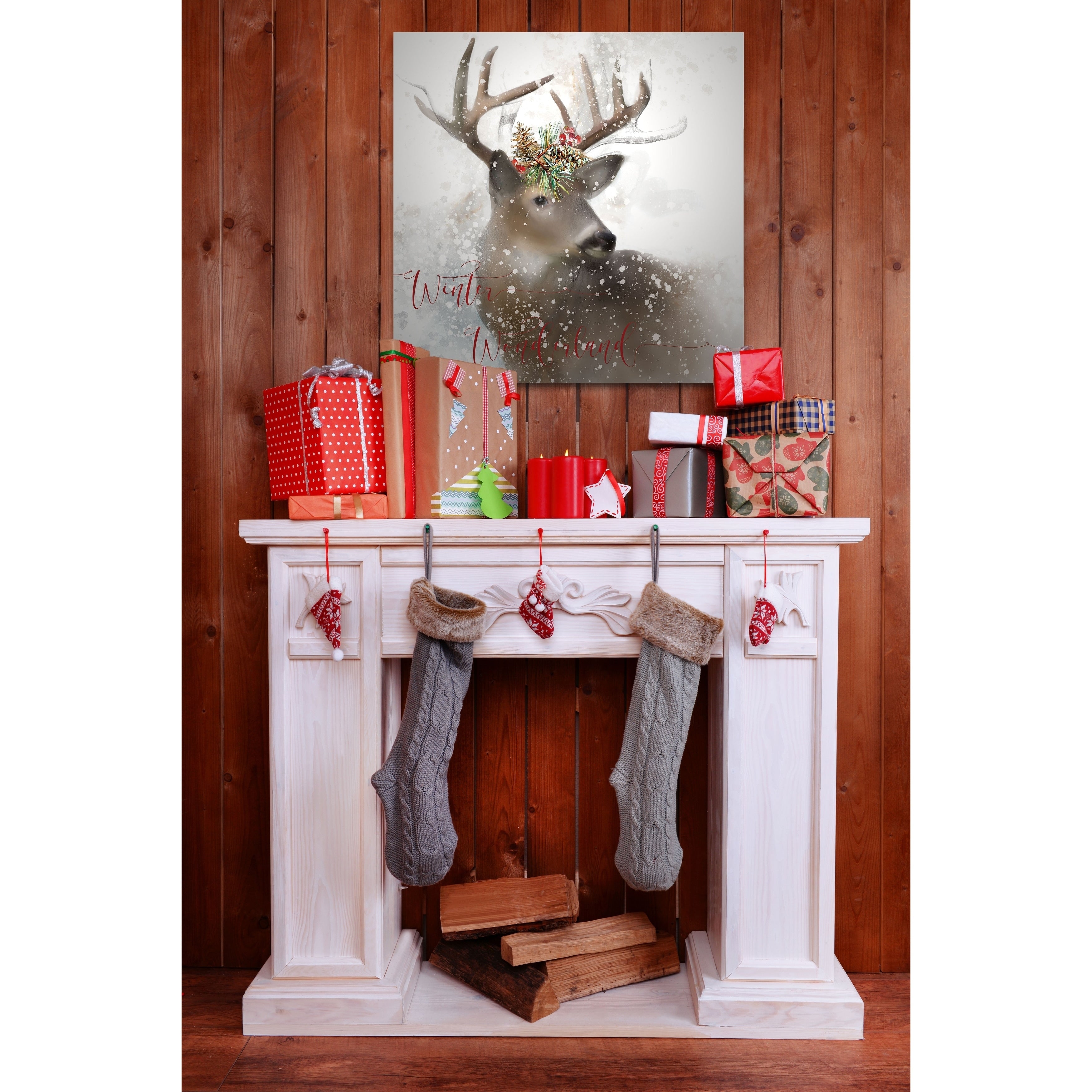 Winter Wonderland Deer Gallery Wrapped Canvas