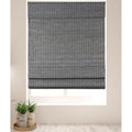 Arlo Blinds Cordless Lift Privacy Grey Brown Bamboo Roman Shades With 74 Inch Height