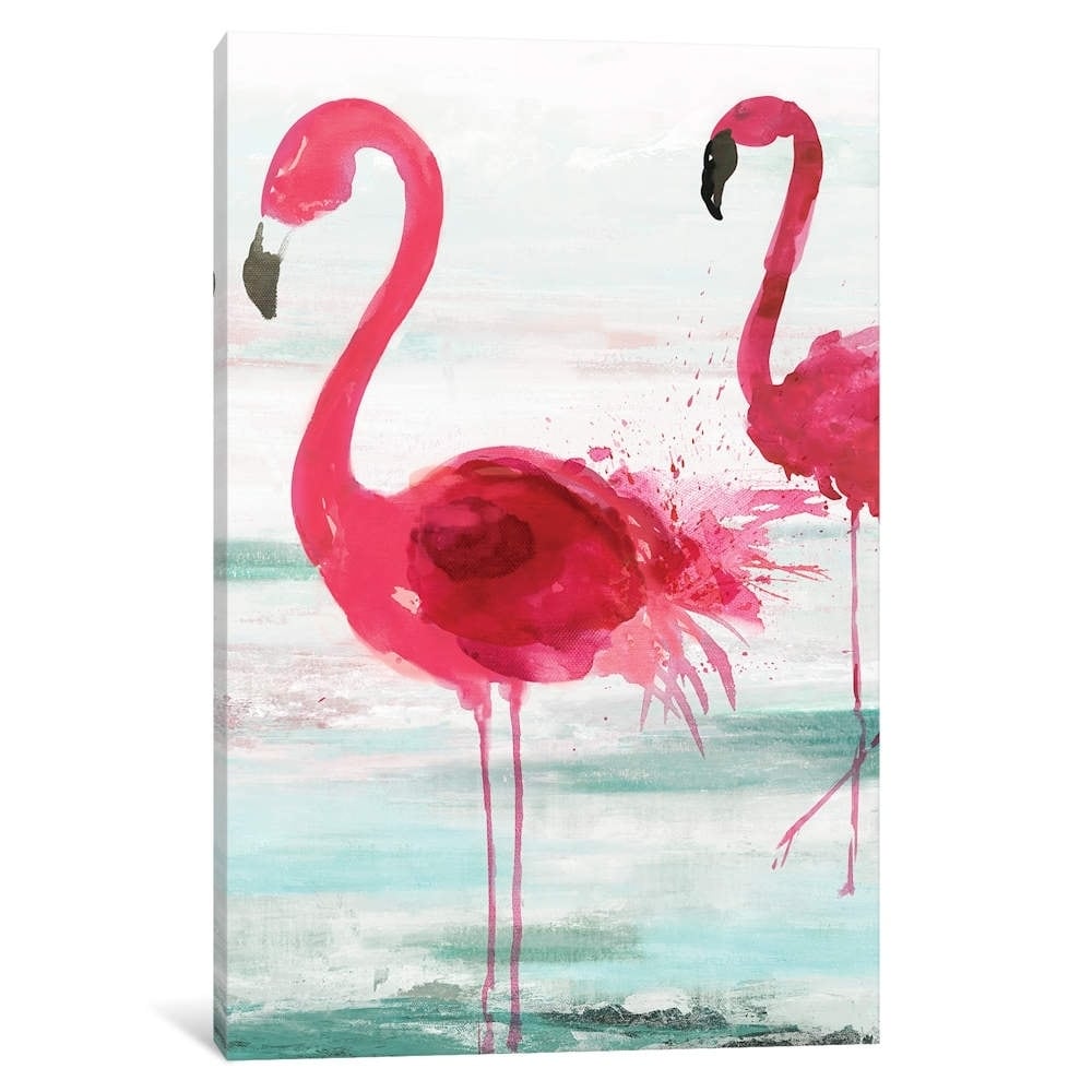 Icanvas Beach Flamingoes By Aimee Wilson