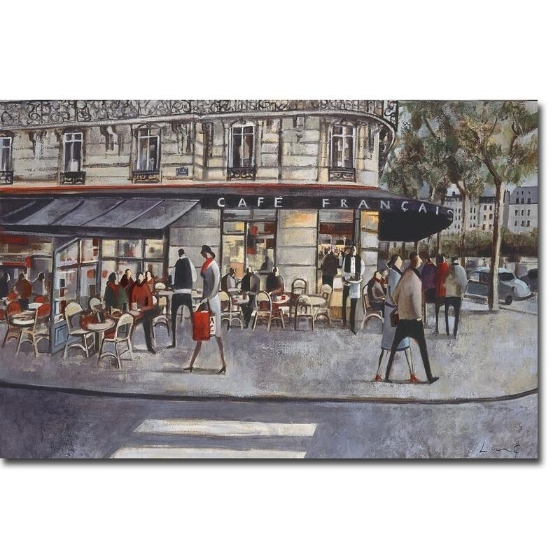 Shopping In Paris By Didier Lourenco Gallery Wrapped Canvas Giclee Art 24 In X 36 In Ready To Hang