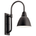 Kichler Pellinord 1 Light Black Outdoor Wall Sconce