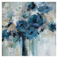 Midnight Splash Blue Flower Bouquet By Carol Robinson Wrapped Canvas Painting Art Print
