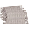 Saro Lifestyle Cotton Placemats With Dashed Woven Design Set Of 4