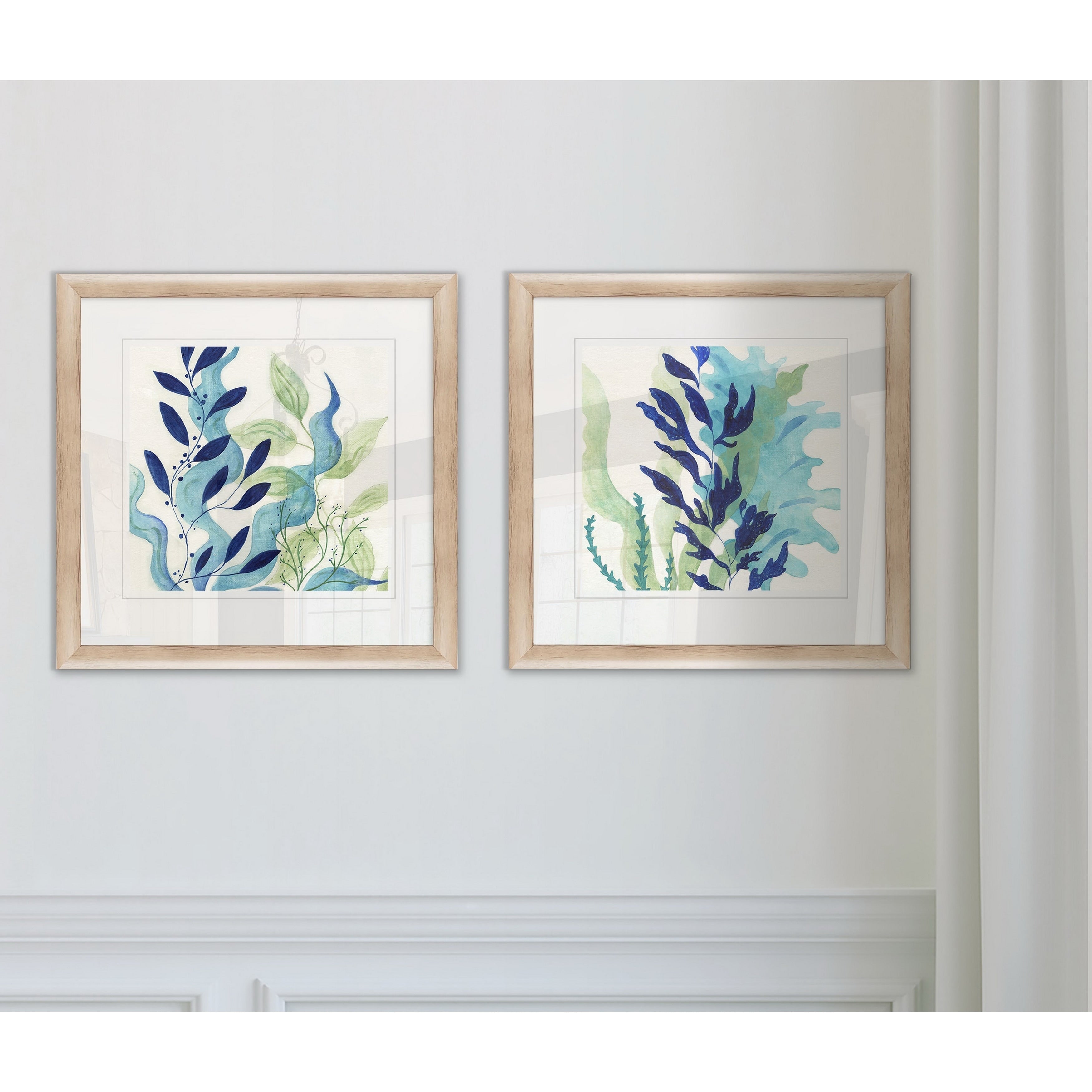 Blue Coral I Framed Giclee Print Set