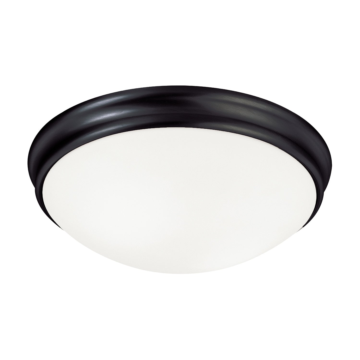 2 Light Matte Black Flush Mount