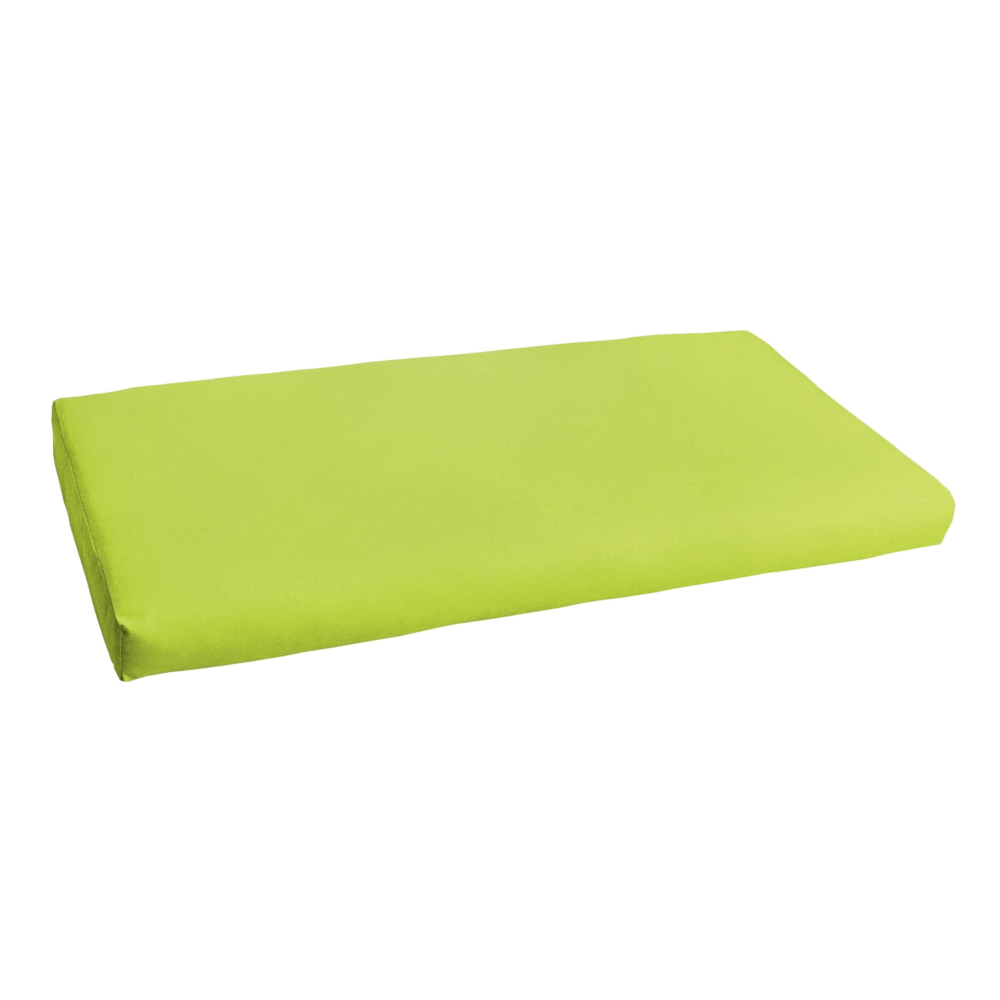 Sunbrella Macaw Green Indoor Outdoor Bench Cushion 48 In W X 19 In D