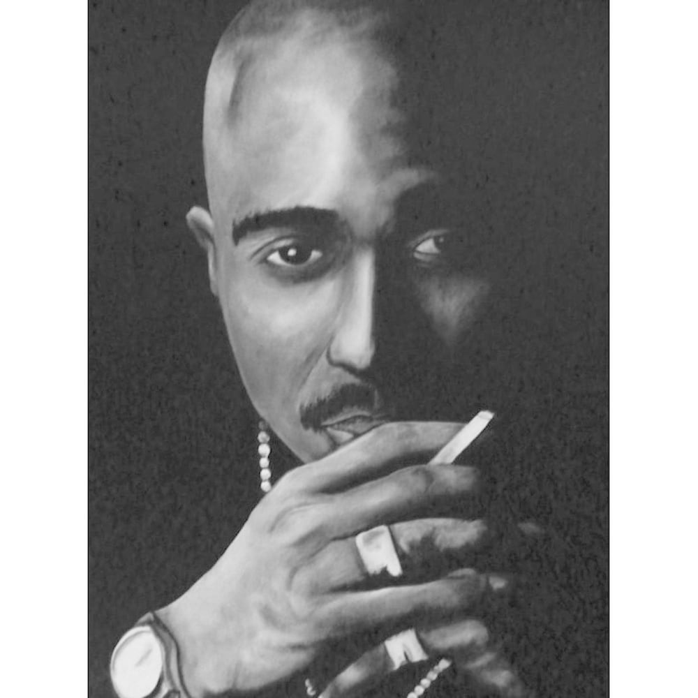 Canvas Tupac Shakur By Ed Capeau Acrylic Art Painting Reproduction