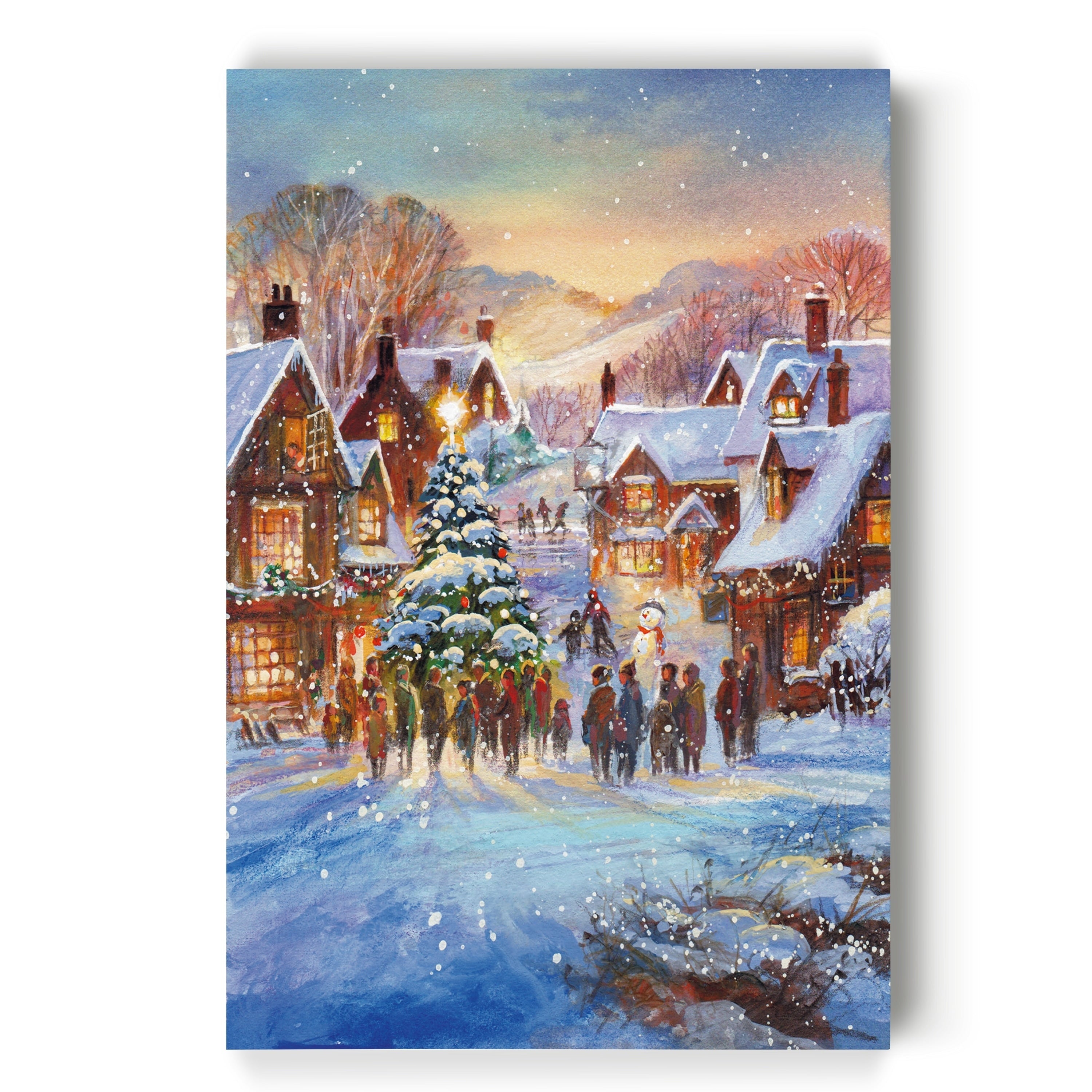 Snow Village Gallery Wrapped Canvas