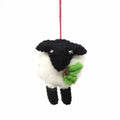 Handmade Felted Wool Christmas Ornament Sheep