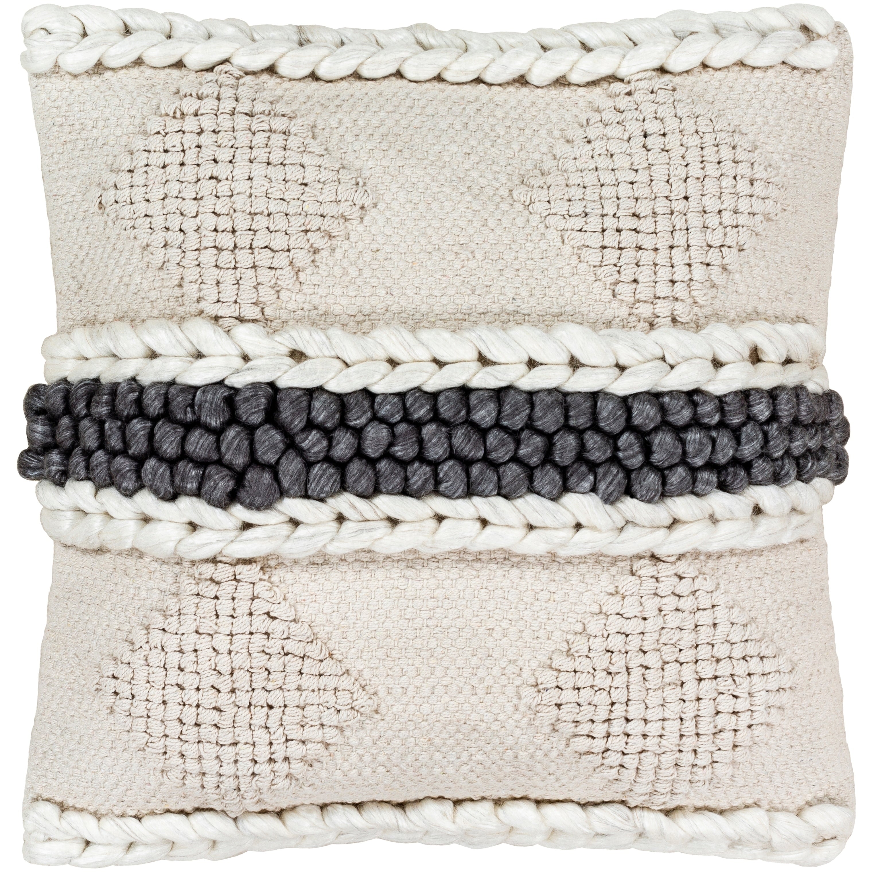 Antwan Hand Woven Patterned Throw Pillow Cover