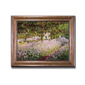 Artists Garden At Giverny By Claude Monet Bronze Gold Framed Canvas Art 22 In X 28 In Framed Size