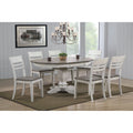 The Gray Barn Avalon 7 Piece Transitional Dining Set In Ash And Stormy White