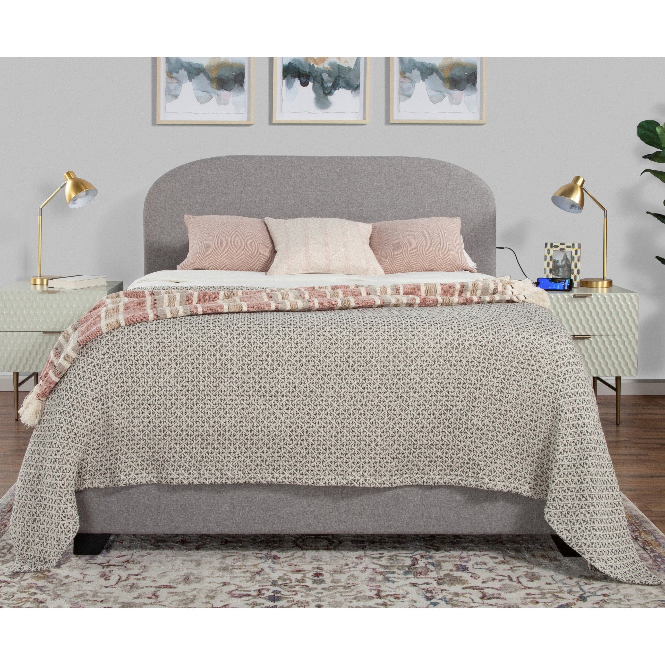 Copper Grove Chambeshi Rounded Modern Bed