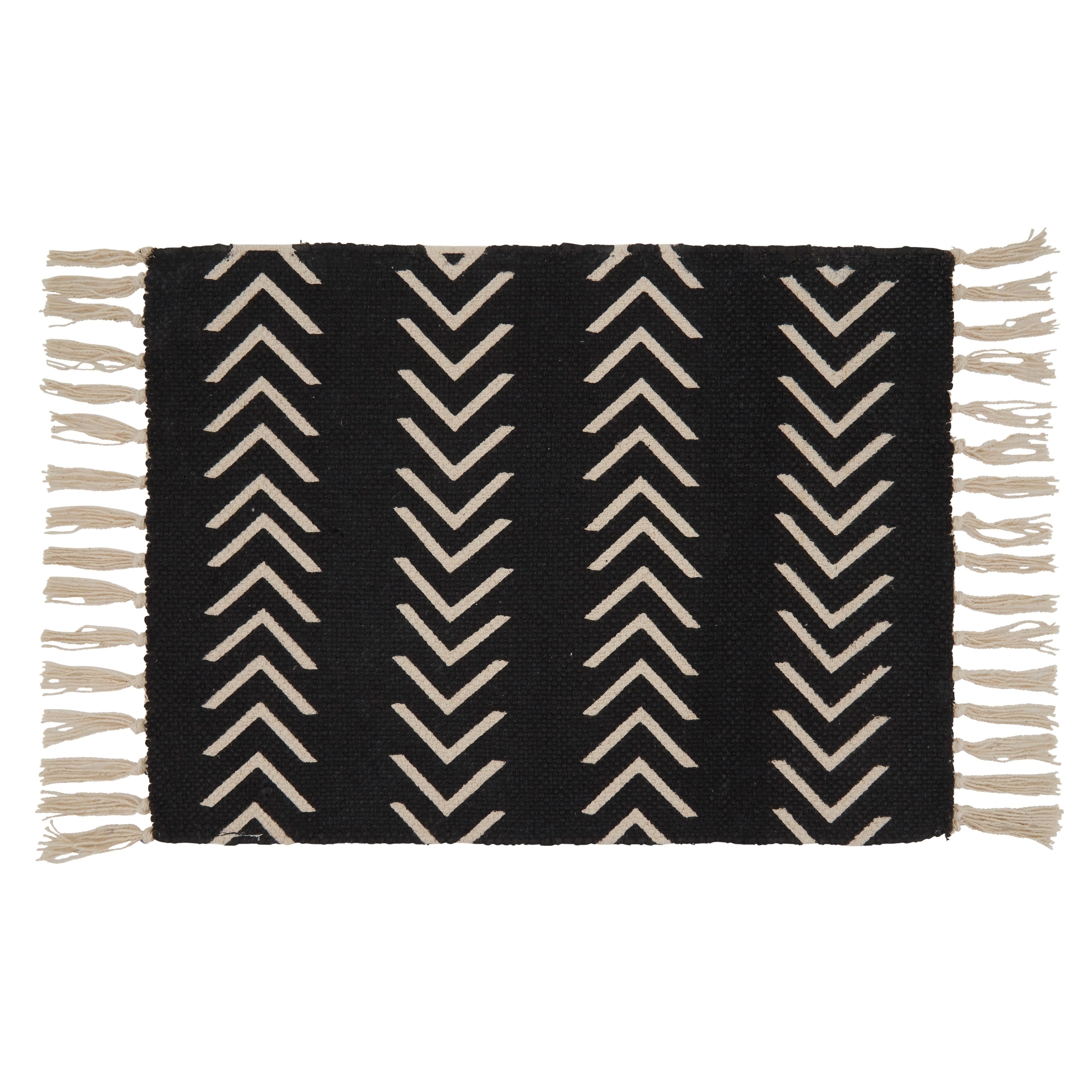 Cotton Placemats With Chevron Design Set Of 4