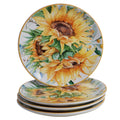 Certified International Sunflower Fields 9 Inch Salad Dessert Plates Set Of 4