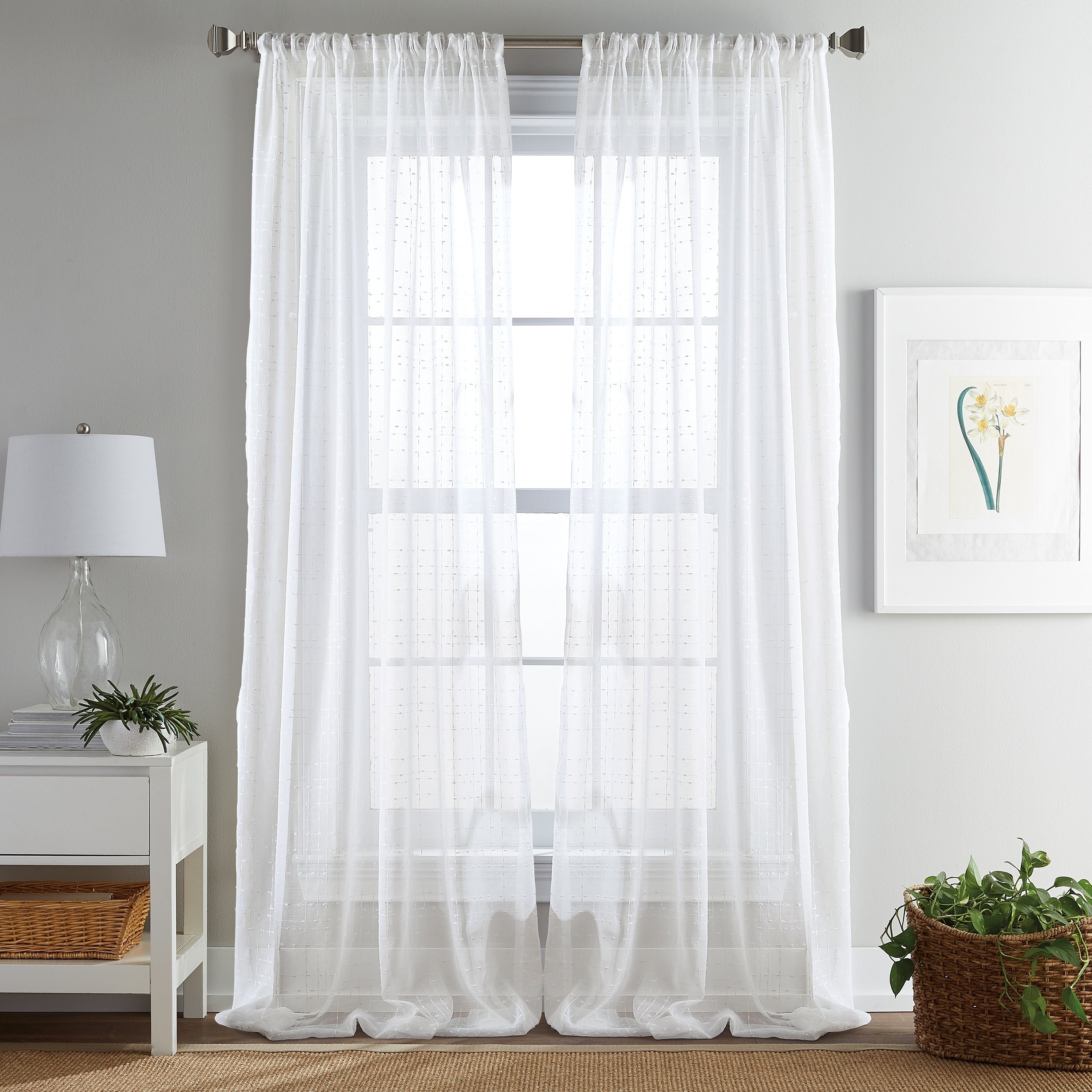 Manor Sheer 84 Inch Rod Pocket Curtain Panel