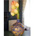 Handcrafted Ceramic Golden Jasmine Celadon Vase Thailand